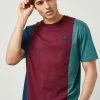 Next Herren BLOCKED - T-Shirt Print - Burgundy Red