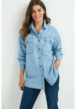 Next Damen Hemdbluse - Bleached Denim