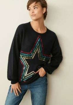 Next Damen FUN STAR - Strickpullover - Dark Blue