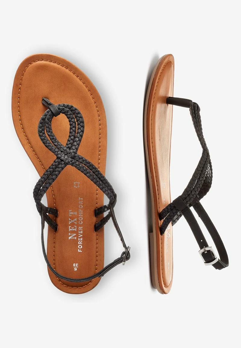 Next Damen ROSE GOLD REGULAR/WIDE FIT FOREVER COMFORT® DOUBLE PLAIT TOE TH - Zehentrenner - Black – Bild 3