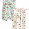Next Kinder 2 PACK - Jumpsuit - Red Blue Floral Baby