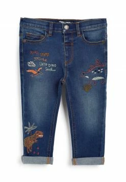 Next Kinder EMBROIDERED DINOSAUR - Jeans Slim Fit - Blue