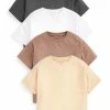 Next Kinder 4 PACK - T-Shirt Basic - Neutral Cream