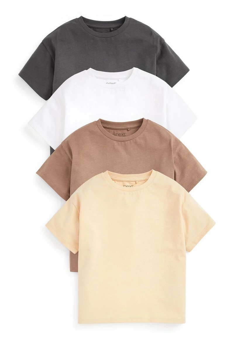 Next Kinder 4 PACK - T-Shirt Basic - Neutral Cream