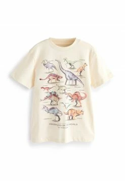 Next Kinder GRAPHIC - T-Shirt Print - Cream Dinosaurs