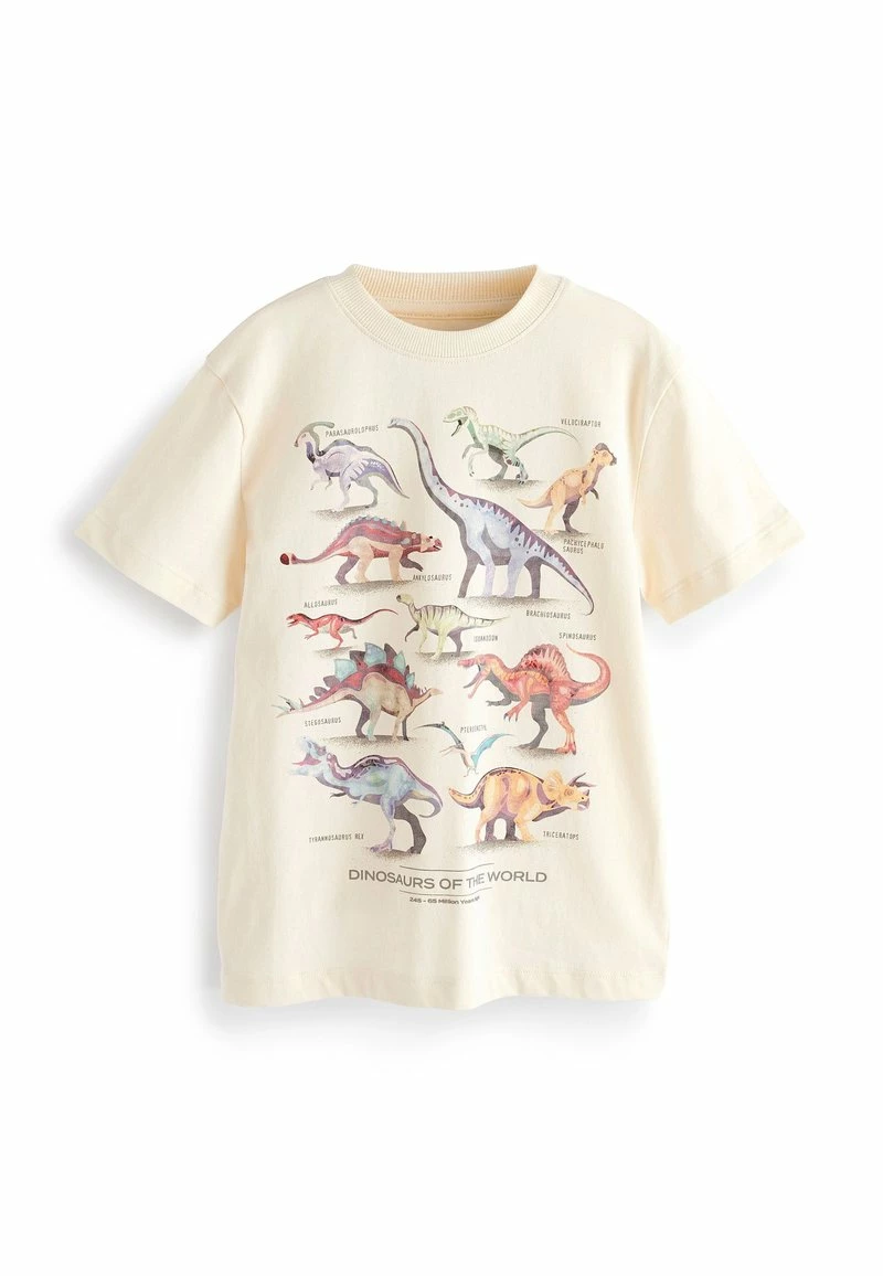 Next Kinder GRAPHIC - T-Shirt Print - Cream Dinosaurs