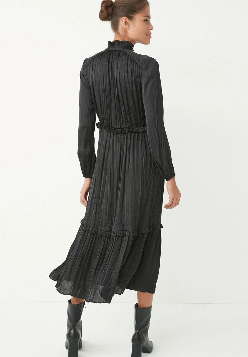 Next Damen TIE NECK SATIN MIDI - Freizeitkleid - Black – Bild 2