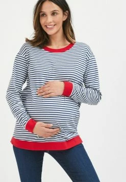 Next Damen MATERNITY LONG SLEEVE STRIPED - Langarmshirt - Blue