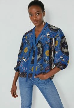 Next Damen Bluse - Blue