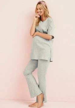 Next Damen SET - Nachtwäsche Set - Grey Marl