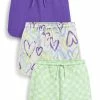 Next Kinder 3 PACK - Shorts - Purple Green Check Graffiti