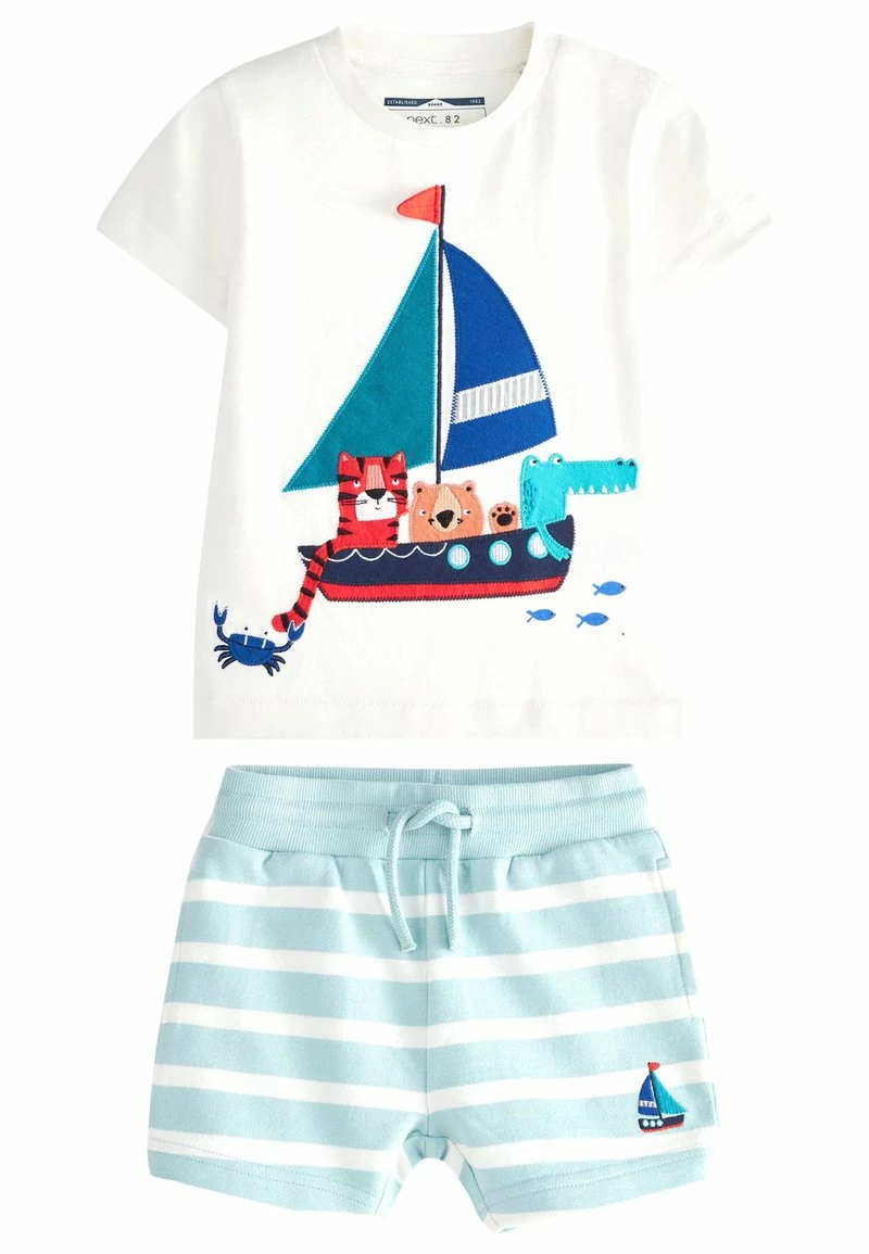 Next Kinder SET - Shorts - White Blue Boat