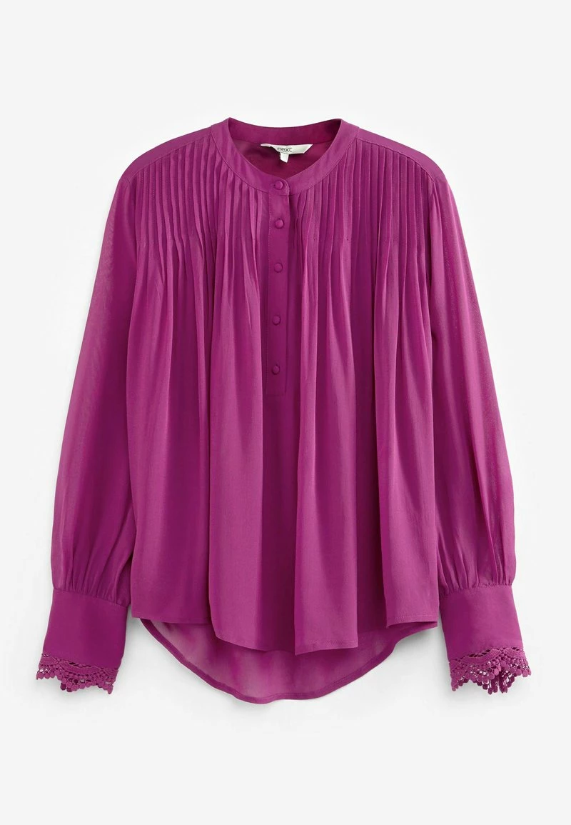 Next Damen Bluse - Purple Fan Print