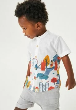Next Kinder BORDER PRINT SHORT SLEEVE - Hemd - White
