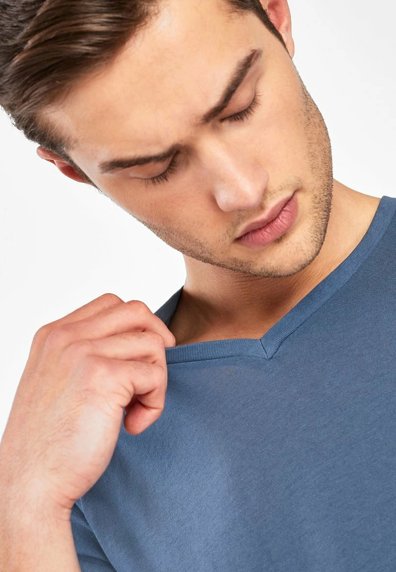 Next Herren T-Shirt Basic - Blue – Bild 3