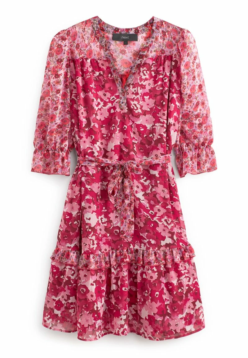 Next Damen TIERED - Freizeitkleid - Pink Spliced Floral – Bild 5