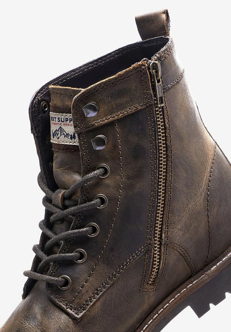 Next TALL ZIP CLEATED - Schnürstiefelette - Mottled Brown | Herren – Bild 4