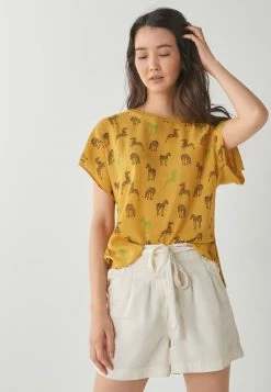 Next Damen T-Shirt Print - Ochre