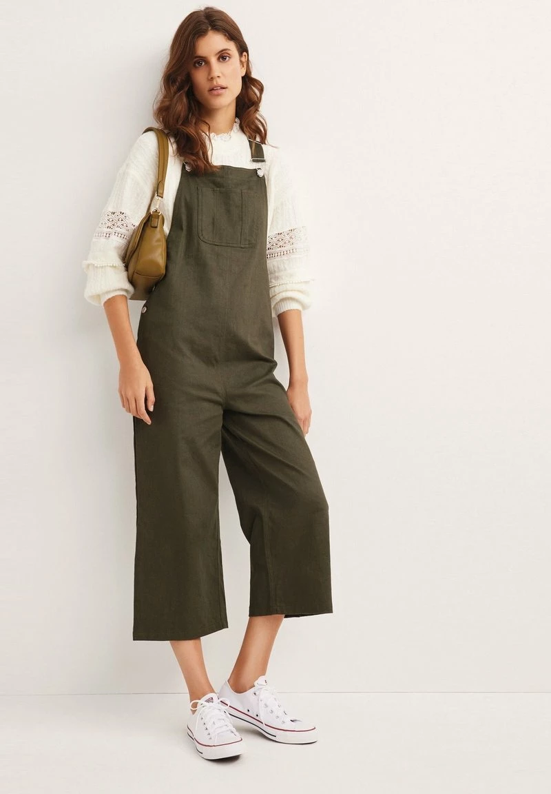 Next Damen ECRU - Latzhose - Khaki Green