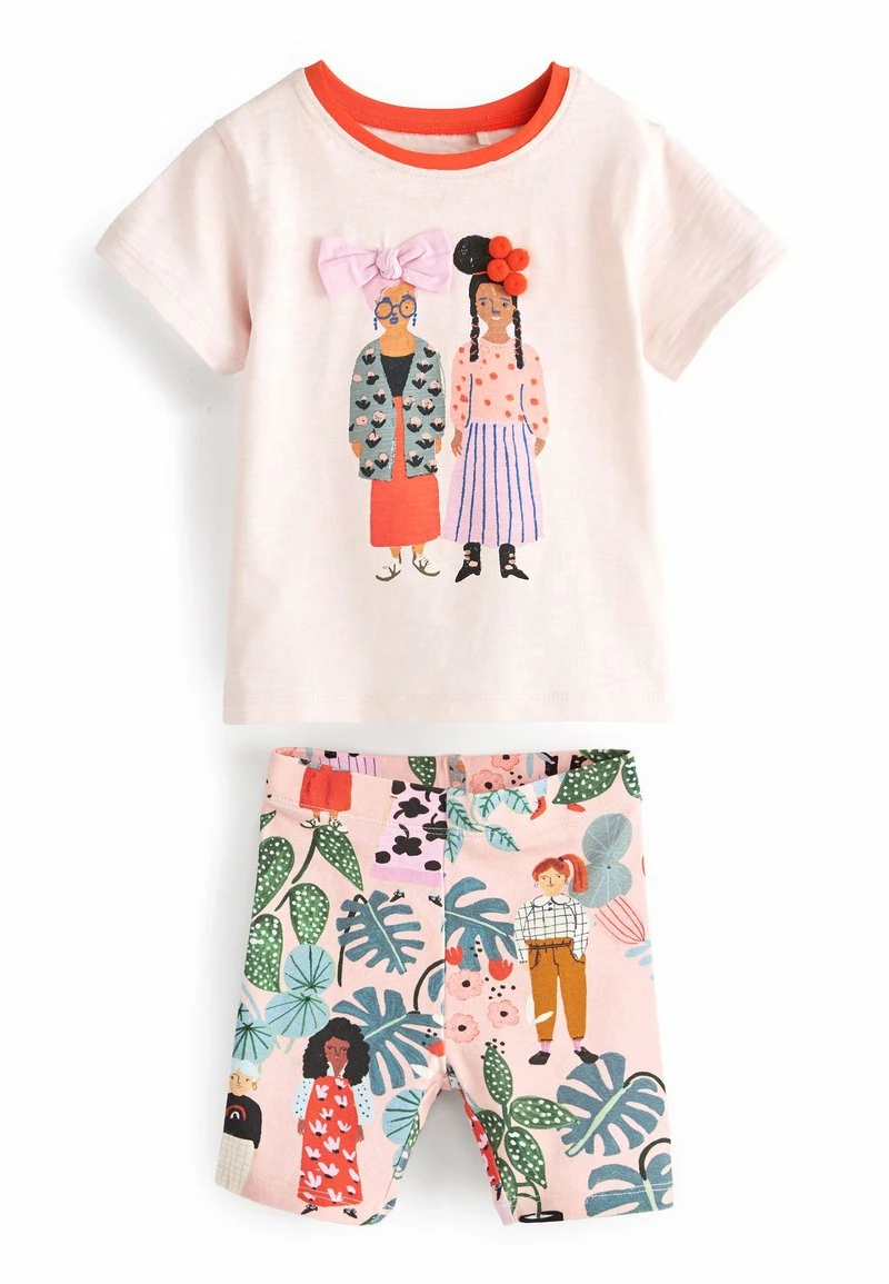 Next Kinder Shorts - Cream Pink Girls