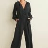 Next TIE NECK CREPE - Jumpsuit - Dark Blue | Damen