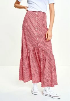 Next Damen Maxirock - Jubilee Red Geometric Print
