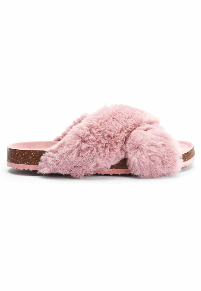 Next Damen Hausschuh - Rose Pink Recycled Faux Fur