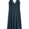 Next LADDER INSERT V-NECK - Jerseykleid - Teal Blue | Damen
