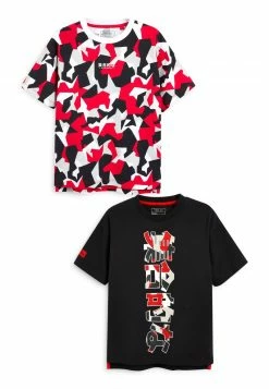 Next Kinder 2 PACK - T-Shirt Print - Black Red Camouflage
