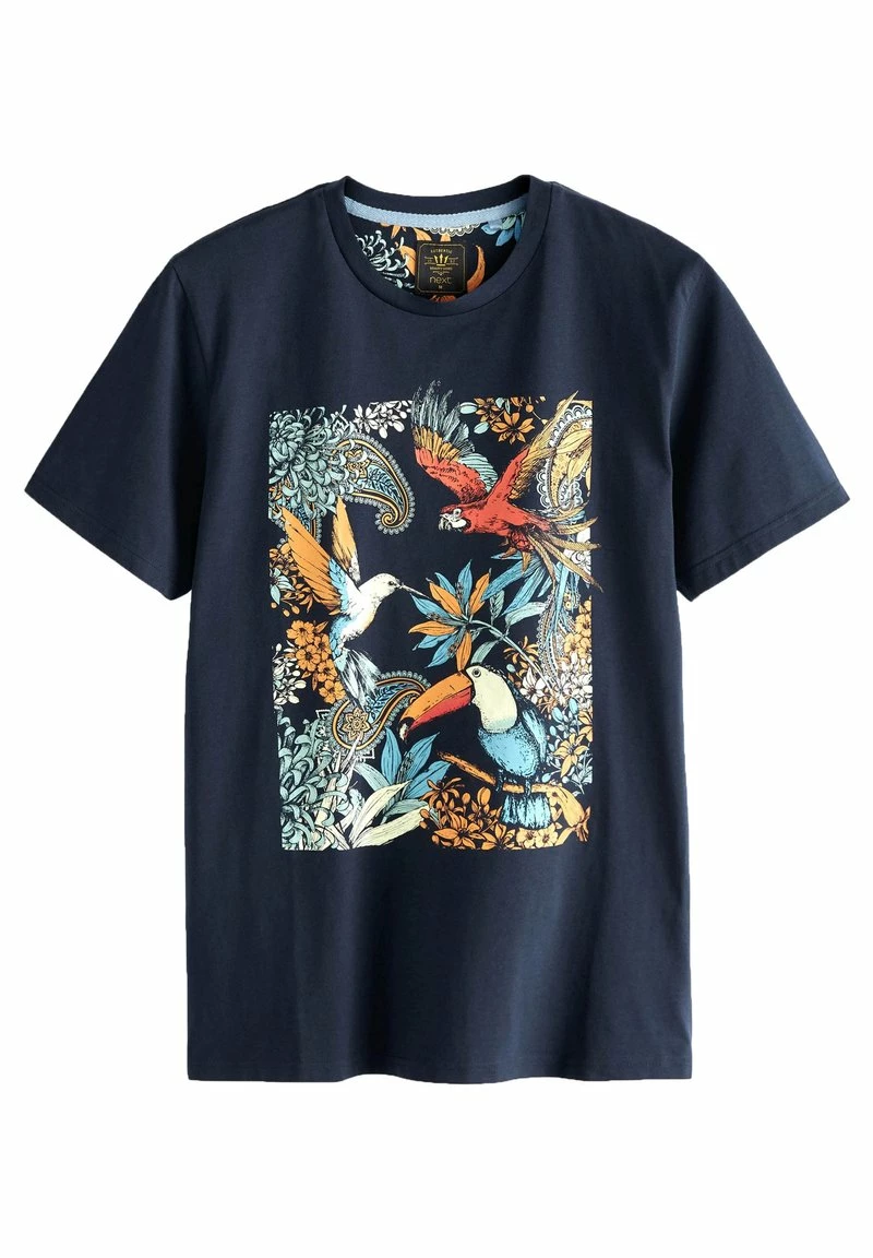 Next GRAPHIC - T-Shirt Print - Navy Blue Floral | Herren – Bild 5