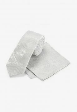 Next Herren SET - Einstecktuch - Off White