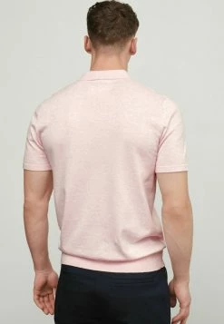 Next Poloshirt - Pink Marl With Stag Embroidery | Herren