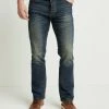 Next Herren BELTED WITH STRETCH - Jeans Straight Leg - Dark Green