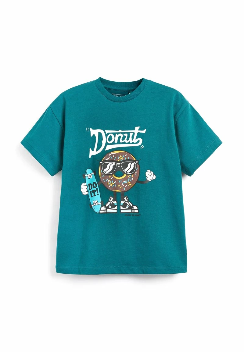 Next Kinder T-Shirt Print - Teal Blue Donut – Bild 2
