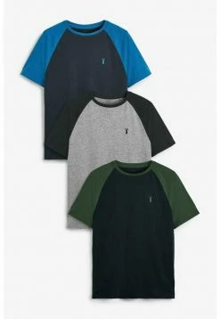 Next Herren COLOUR RAGLAN 3 PACK - T-Shirt Print - Black