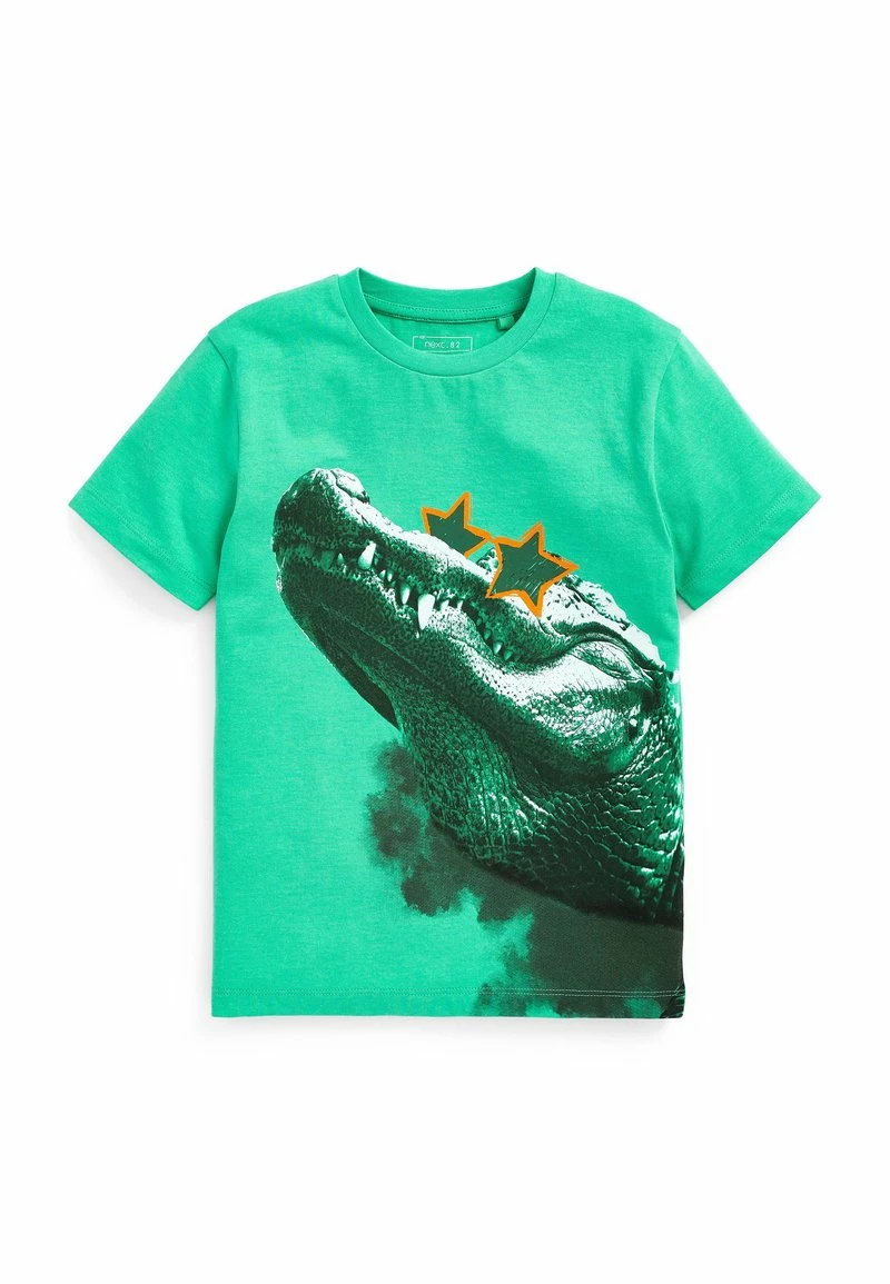 Next Kinder SHORT SLEEVE GRAPHIC (3-16YRS) - T-Shirt Print - Green Crocodile