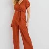 Next Damen MATERNITY PLISSÃ - Jumpsuit - Rust Orange