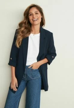 Next RELAXED FIT - Kurzmantel - Dark Blue | Damen