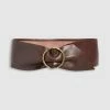 Next Damen TAN WIDE TURTLE BUCKLE BELT - Gürtel - Brown