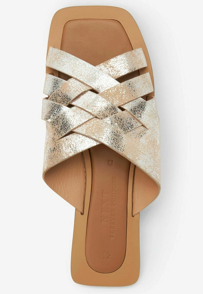 Next Damen SQUARE TOE SLOTTED - Pantolette Flach - Silver – Bild 3