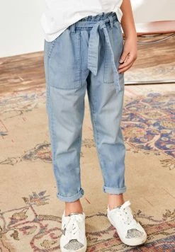 Next Kinder PAPERBAG - Jeans Straight Leg - Light-blue Denim