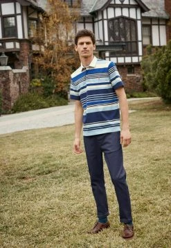 Next Herren SHORT SLEEVE RUGBY - Poloshirt - Blue