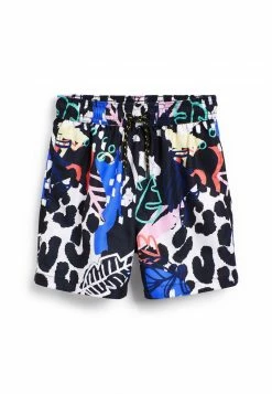 Next Kinder LONGER LENGTH - Badeshorts - Black White