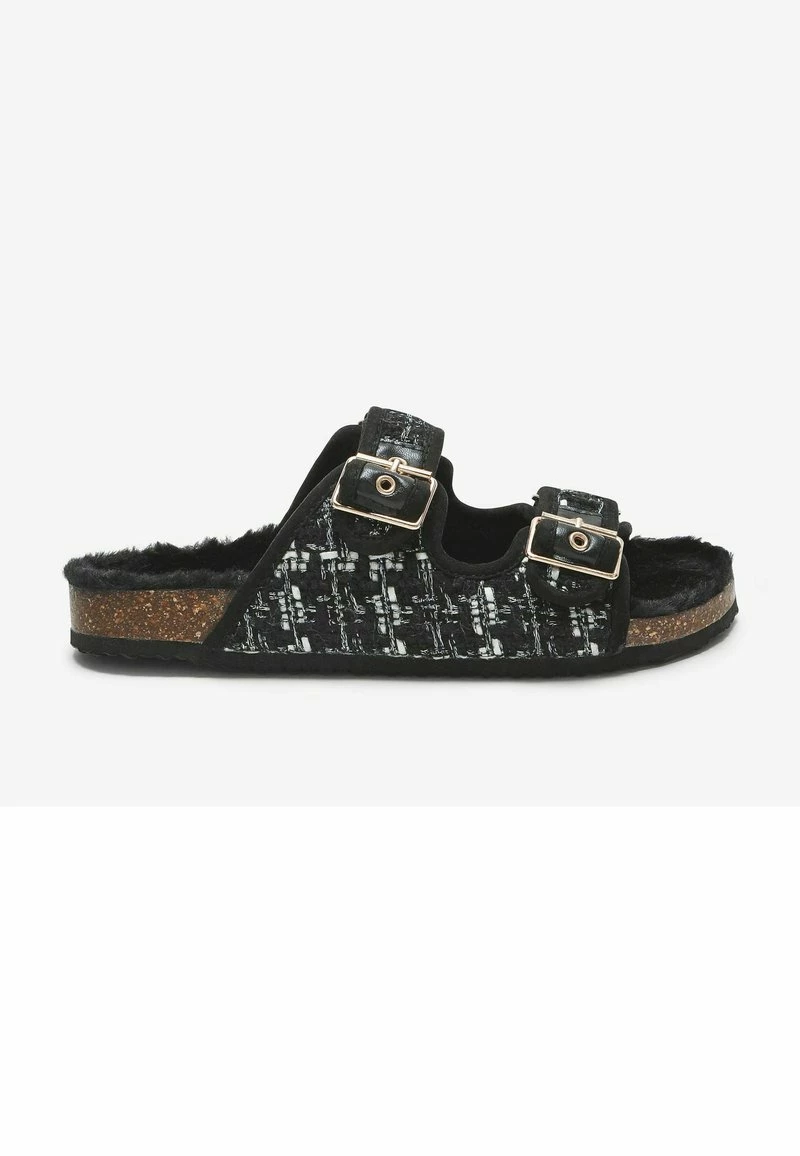 Next Damen Pantolette Flach - Black (a37727)