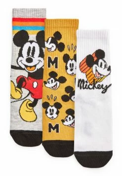 Next 3 PACK - Socken - Grey Yellow Mickey Mouse | Kinder