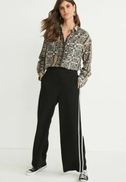 Next Damen LONG SLEEVE UTILITY - Hemdbluse - Black Geo Print