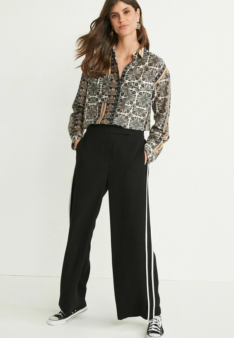 Next Damen LONG SLEEVE UTILITY - Hemdbluse - Black Geo Print