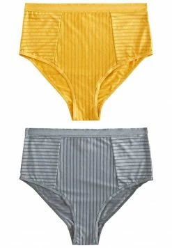 Next Damen STRIPE HIGH WAIST TWO PACK - Slip - Yellow
