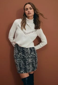 Next Damen Wickelrock - Black/white