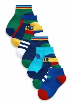Next 7 PACK RICH TRAINER - Socken - Blue Green Dinosaur | Kinder